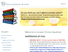 Tablet Screenshot of canadachristianacademy.org